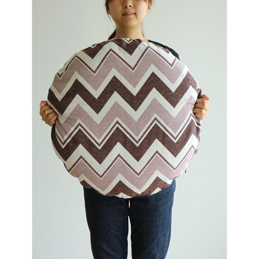 Quarter Report Floor Cushion φ60 Sarna Wine Made in Japan
