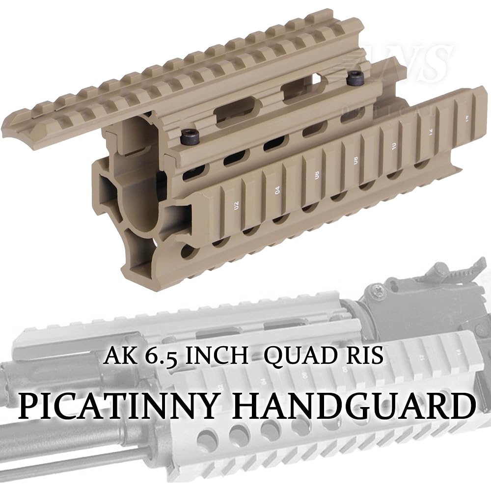 Metal Pro Model Quad Rail System Picatinny Rail RIS Handguard AK47 TAN