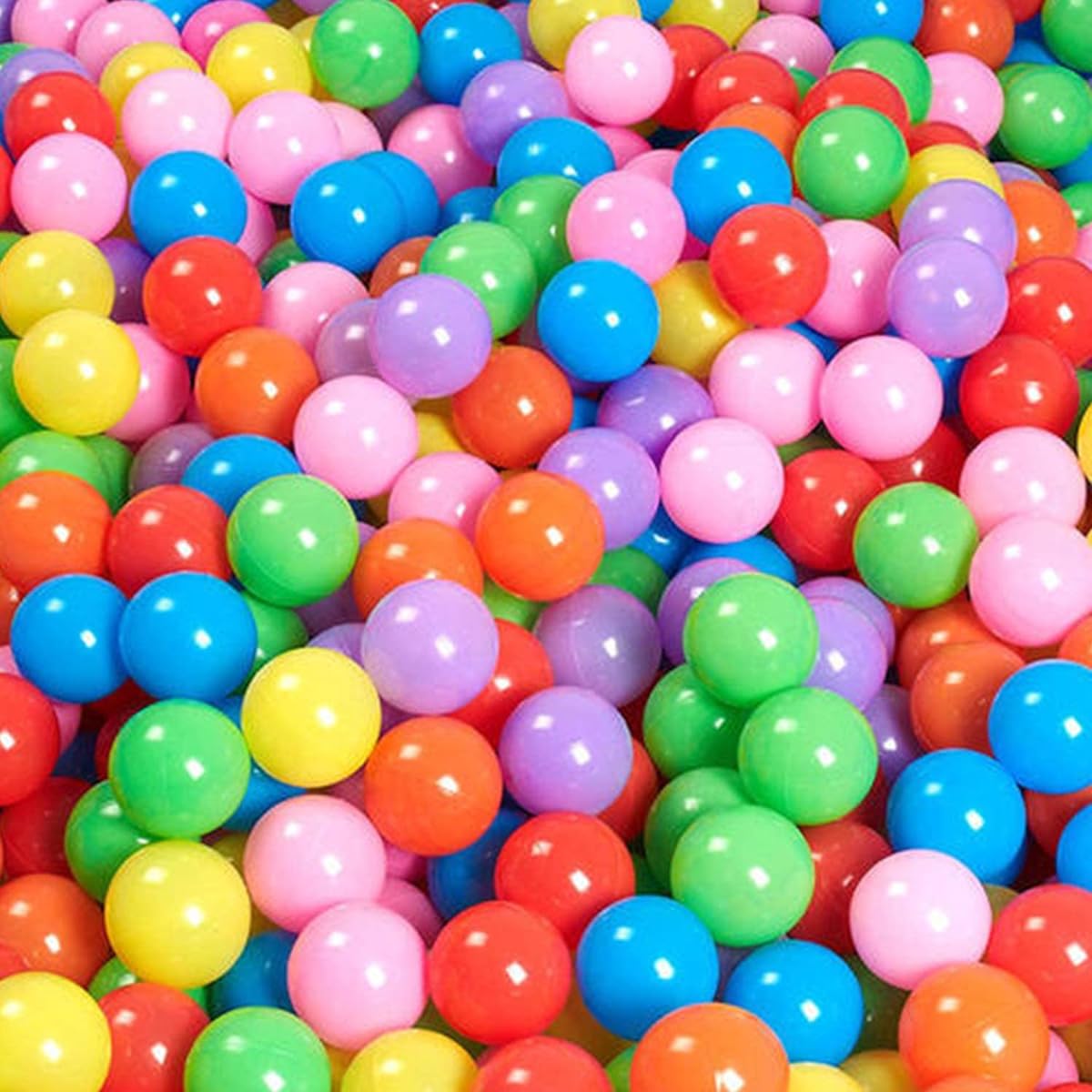 MODEREVE Balls for Ball Tents, 100 Pack BPA Free Colorful Plastic Balls for Baby Play Balls, Ball Pit, Bounce House, Baby Pool, Playhouse
