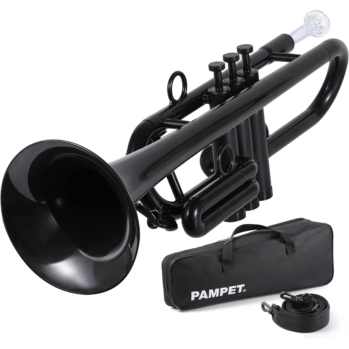 PAMPET Professional Plastic Trumpet C Trumpet (Black)