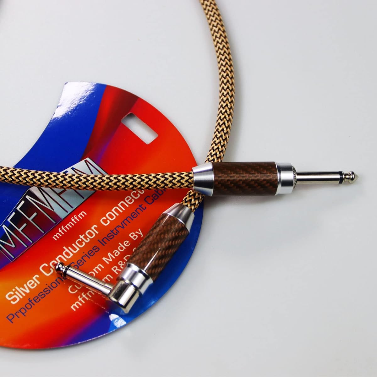 1/4" Right Angle Instrument Cable - 15' (Gold)