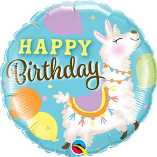 18 INCH BIRTHDAY LLAMA FOIL BALLOON (1)