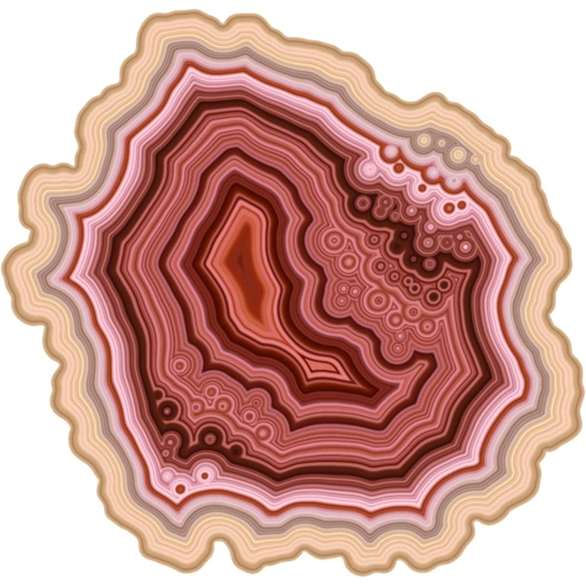 Agate Wooden Jigsaw Puzzle, 180 Piece Unique Shape Jigsaw Puzzle for Adults, Laser Cut, Fun Challenging Activity, 8 x 0.25 Inch - Pink