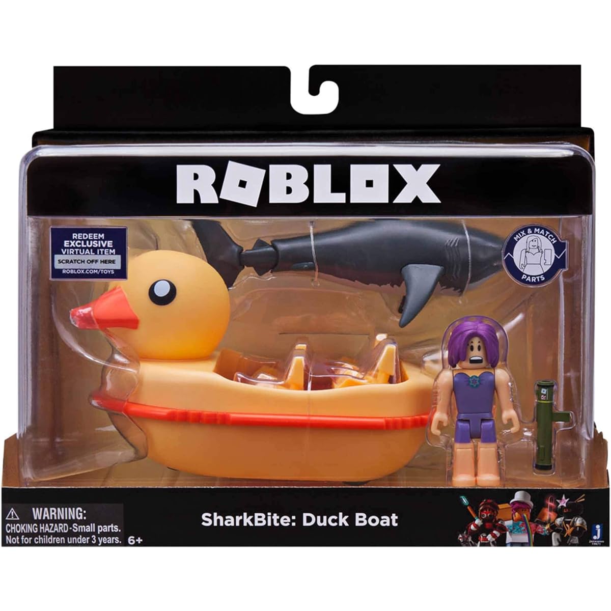 Roblox Celebrity Collection Shark Bite Duck Boat Vehicle [Includes Exclusive Virtual Items]