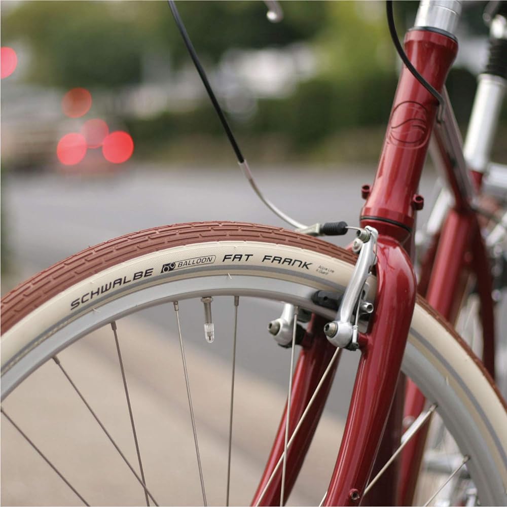 SCHWALBE [Genuine Product] Fat Frank 26x2.35 Brown/White Wall Clincher Tire [Urban/Street Riding]