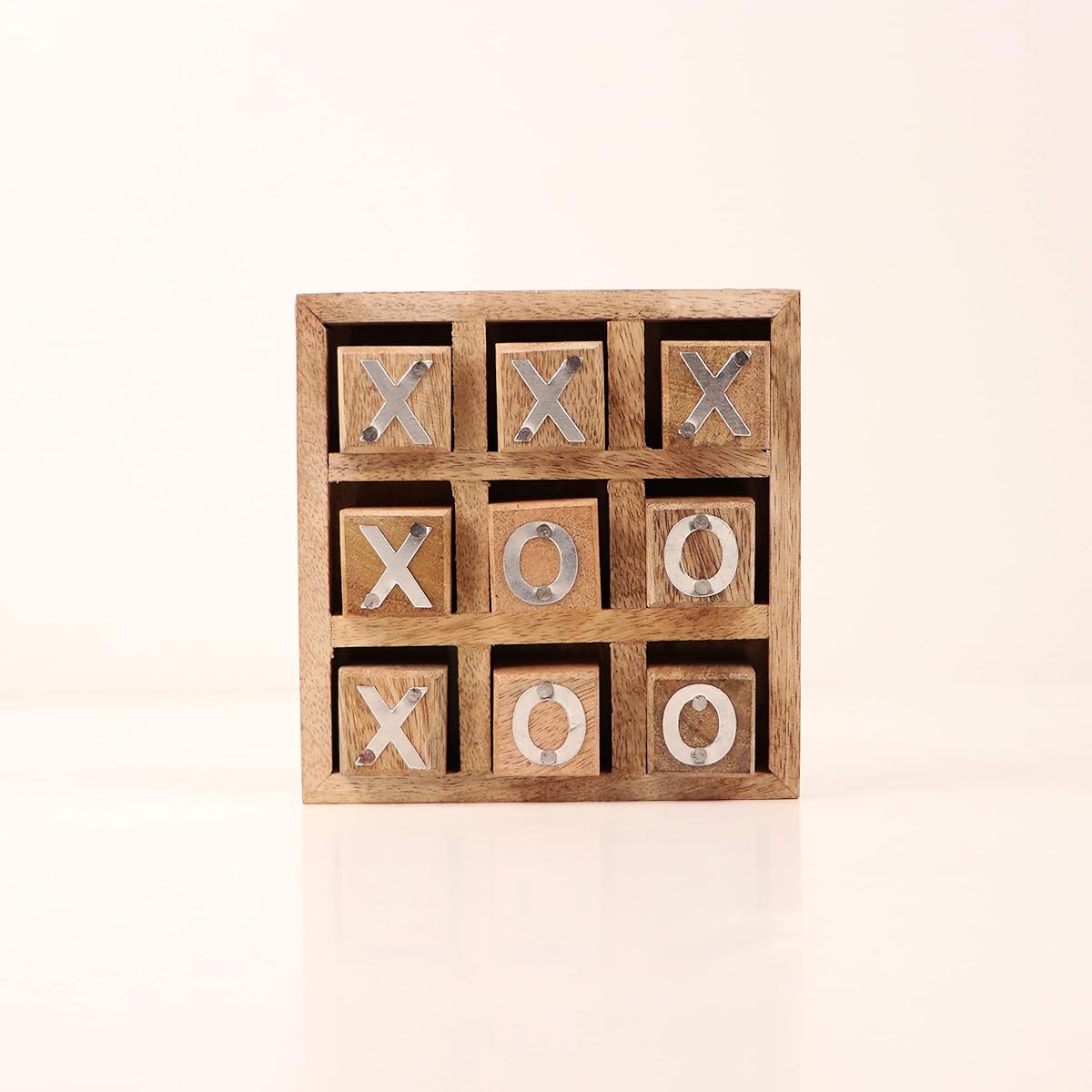 cosynee Handmade Wooden Tic Tac Toe Game Travel Board Game, Perfect Gift for Any Occasion