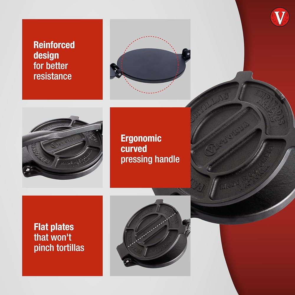[VICTORIA] 8 inch tortilla press 20cm cast iron [Genuine Japanese product]
