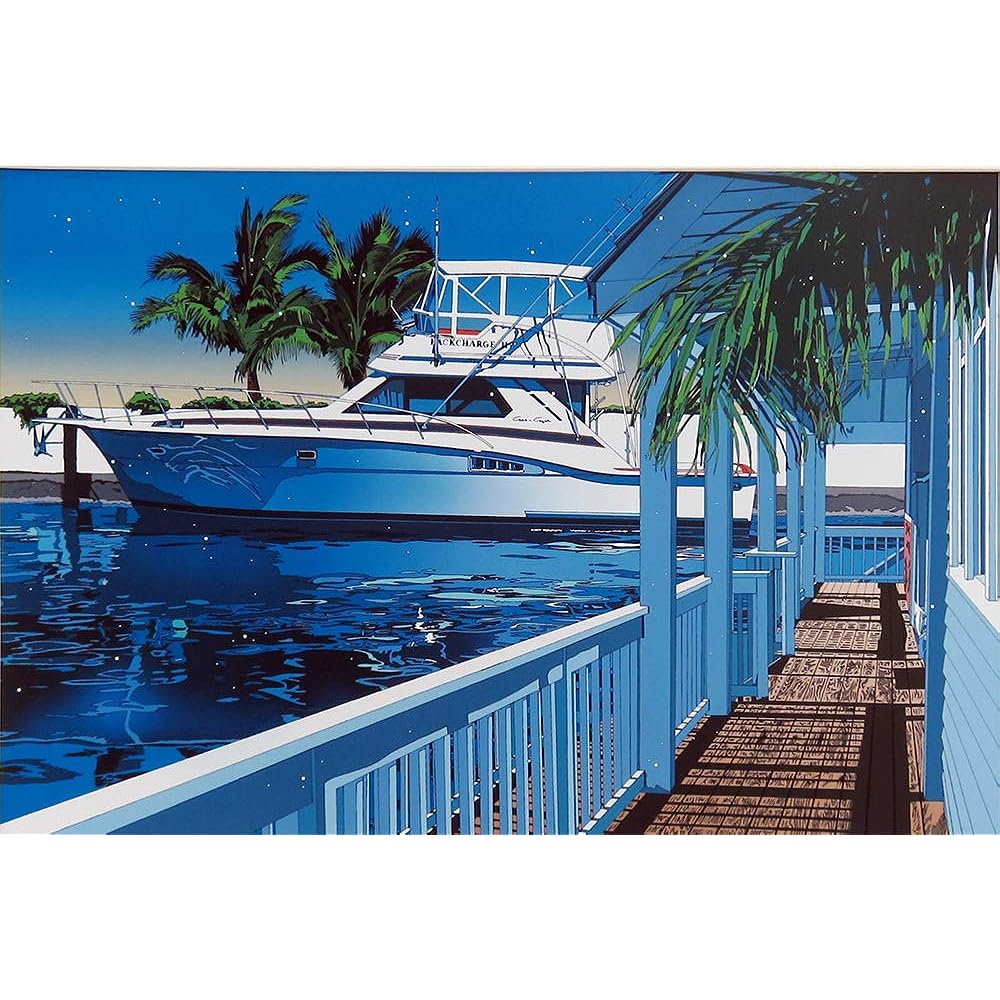 Hideto Suzuki ◆ [Blue Waterway] ◆ Art print ◆ Framed 53x43cm ◆
