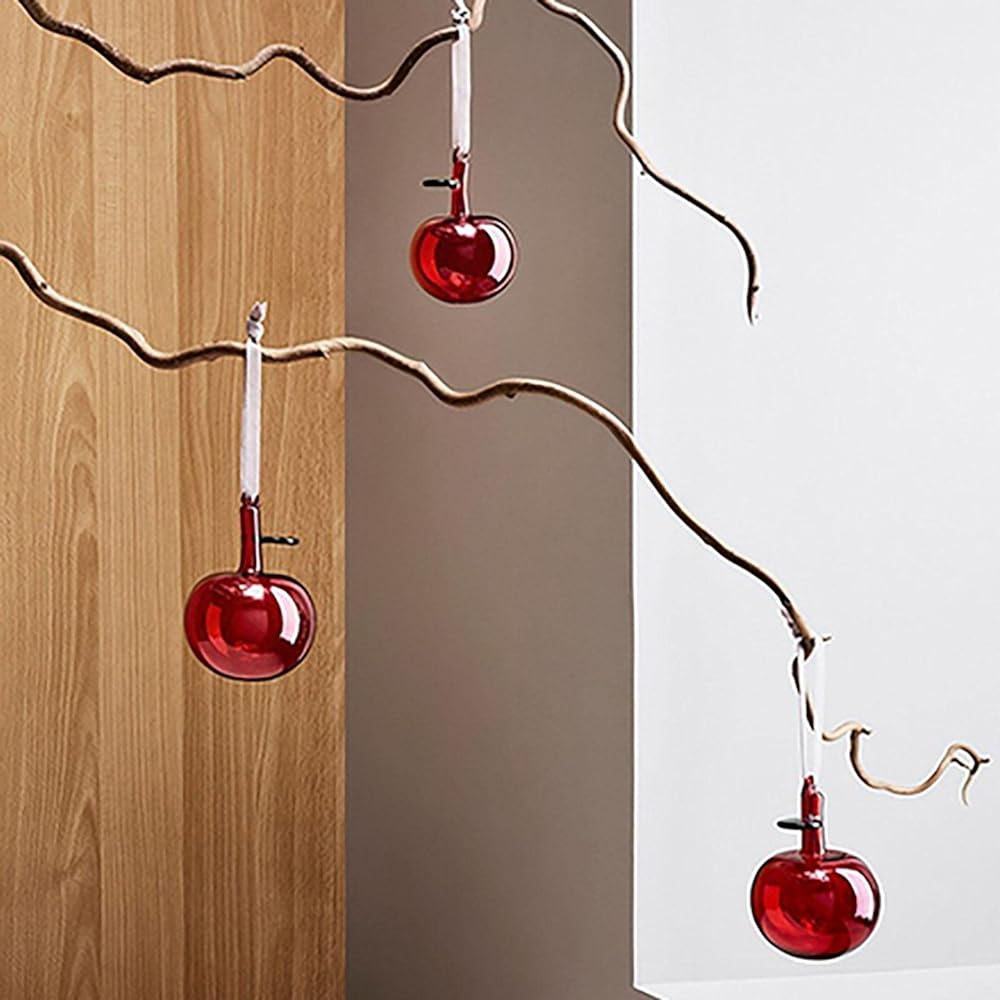 [Regular Imported Product] Iittala Glass Apple Set of 3 Red 1055140