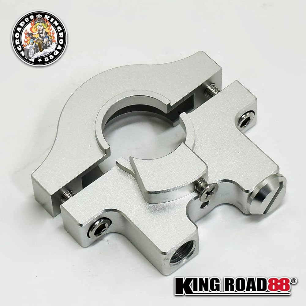 King Road 88 Lightly Moving High Throttle "Cole-kun" General Purpose ☆ For 22.2mm KingRoad88 Wire Holder Set Aluminum Light Throttle Accelerator Silver
