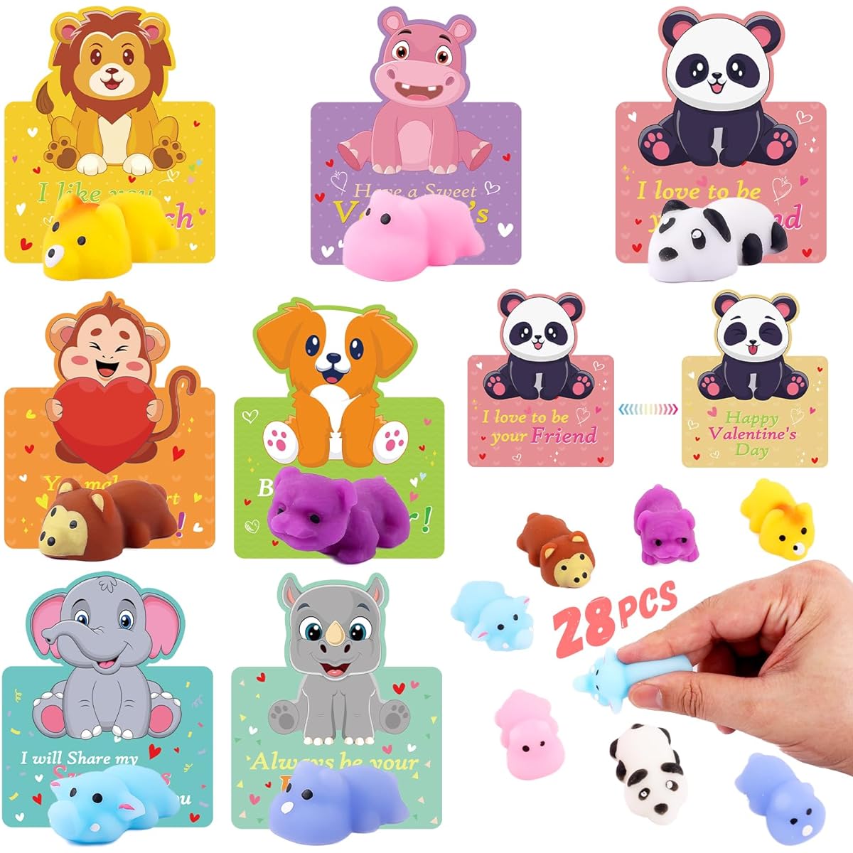 Valentine's Day Card for Kids Expression Switching Card