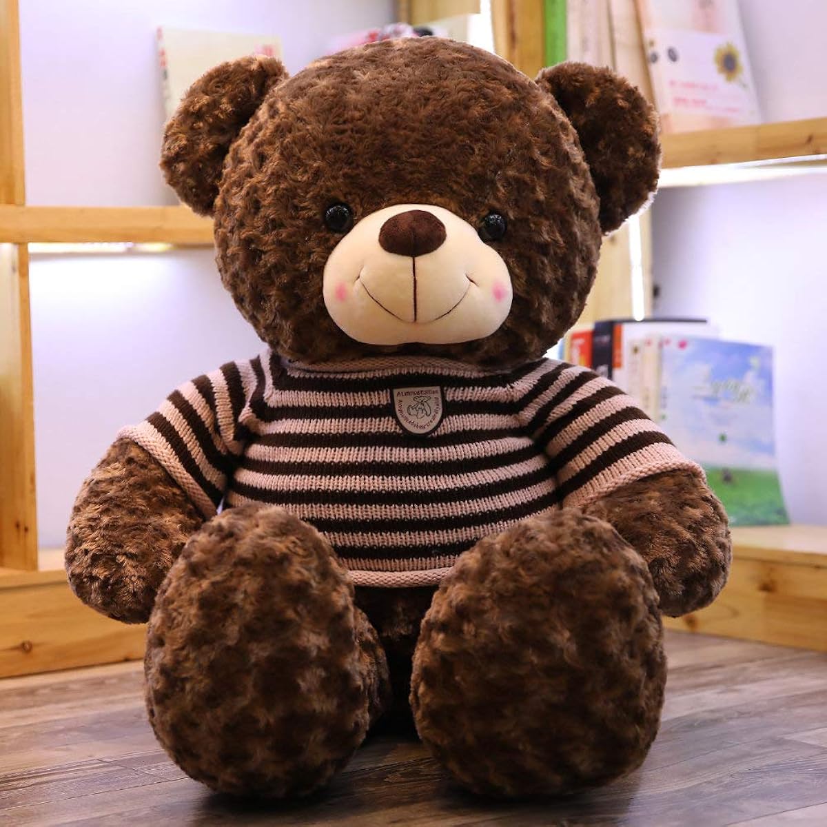 BEARS'HOME Plush Bear Stylish Friend Wedding Gift Wedding Celebration Present Interior (Brown, 150cm)