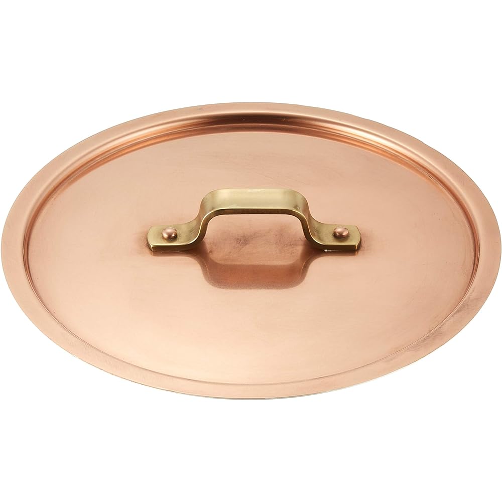 Endo Shoji Commercial Etol Pot Lid 27cm Copper/Brass/Tin Made in Japan ANB03027