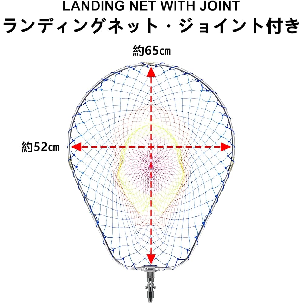 SANLIKE Landing Net Ash Joint Aluminum Large Ash Net Folding Nylon Net Ultra Light Oval Frame S/L Size 40/65cm Ash Frame Net Joint 3 Colors