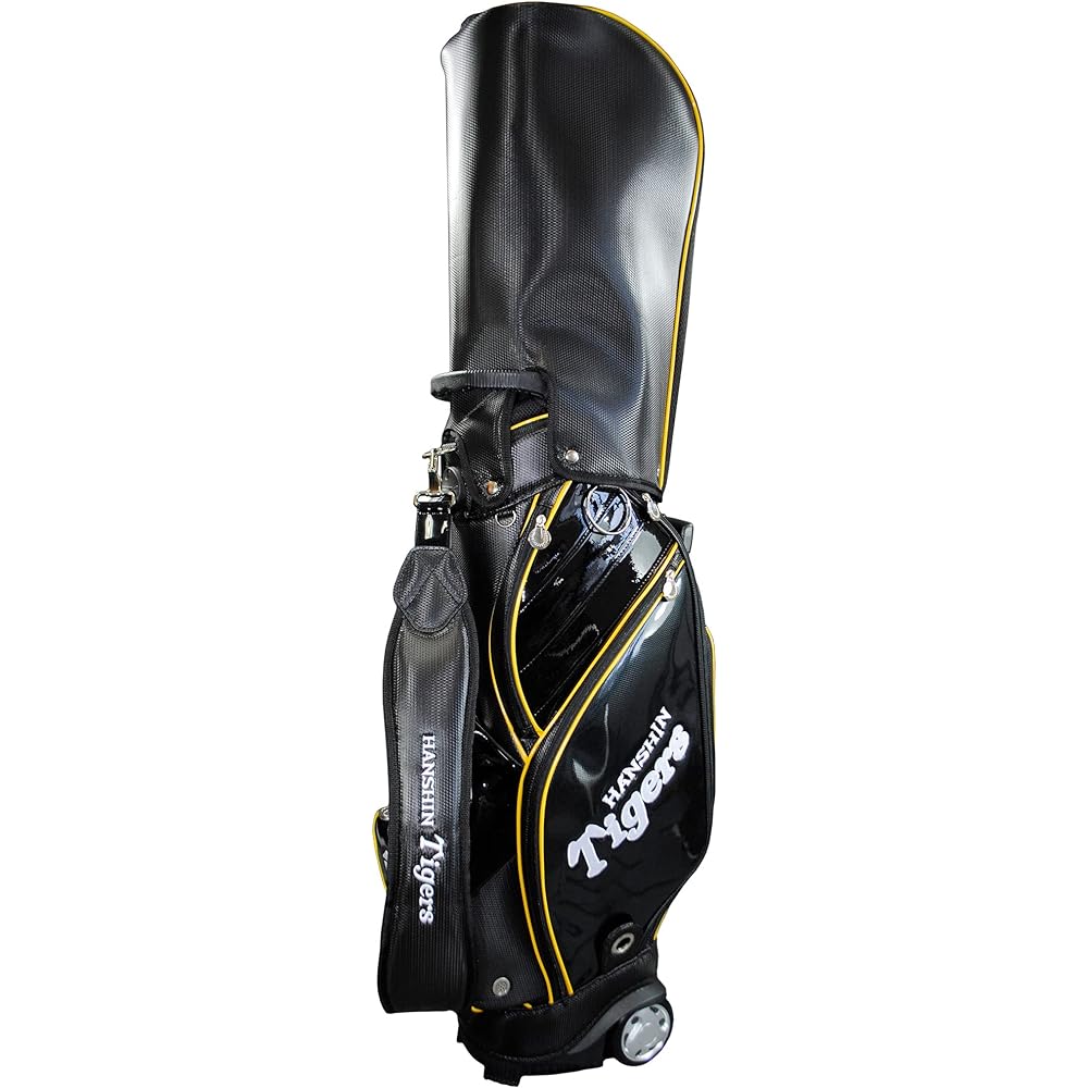 LEZAX Hanshin Tigers Caddy Bag with 9.0 Type Casters Black HTCB-2408
