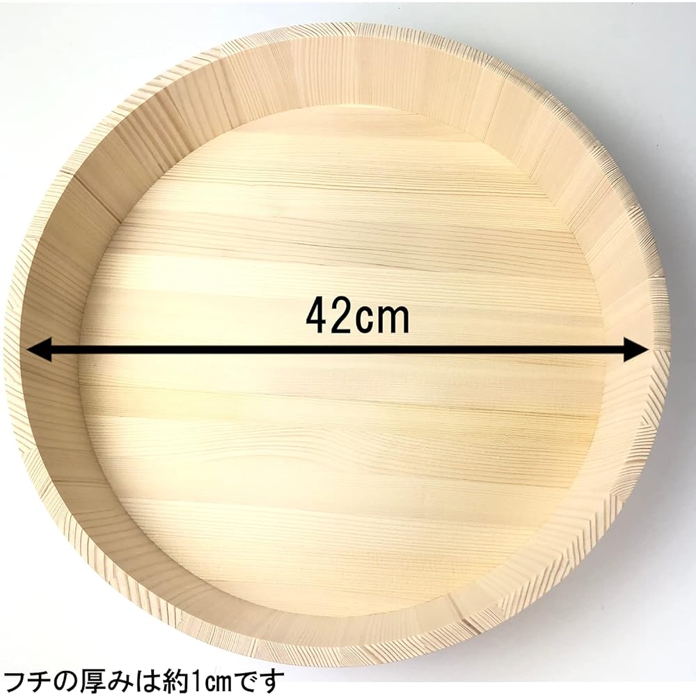 Tachibana Container Sushi Oke Copper Hoop with Lid Rice Stand Made in Japan Approx. 42cm Approx. 1.5 sho Natural