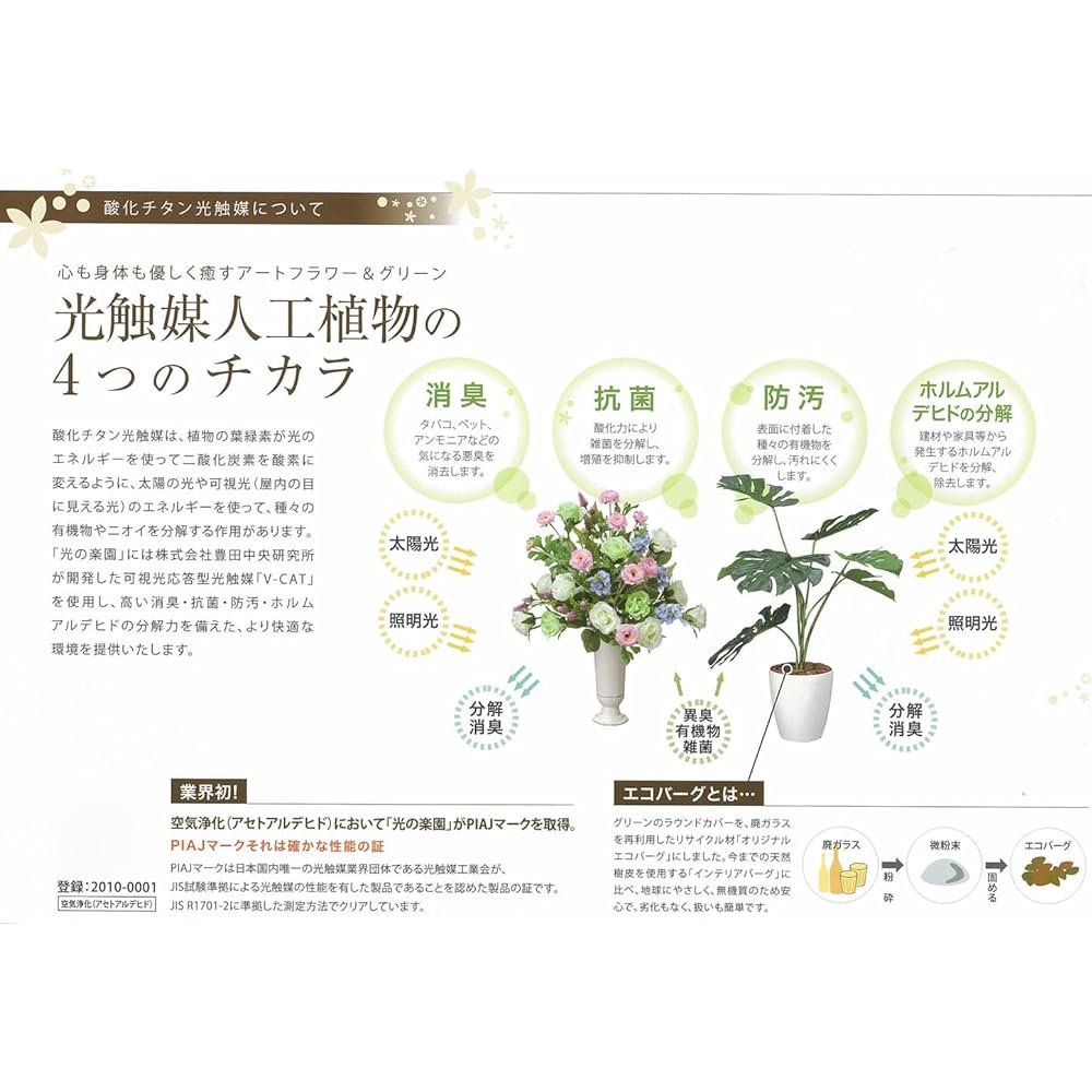 Art Creation Photocatalyst Artificial Ornamental Plant Light Paradise Monstera Pot 433A60