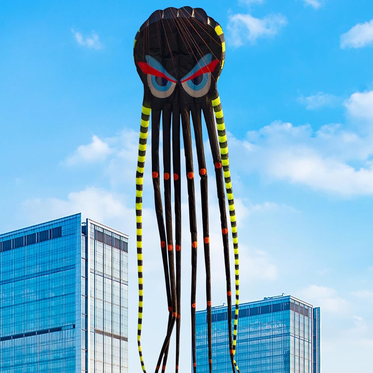 JTXCDFHMJ 26ft Super Large & Fun Octopus Foil Kite with Handle & Line for Beach Park Outdoor Fun Beach Trip Great Gift for Kids
