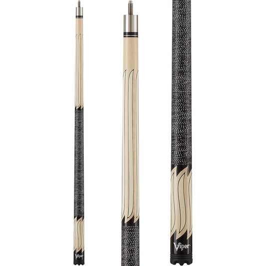 Viper Sinister 58" 2 Piece Billiard/Pool Cue, Natural with Cream Inlay