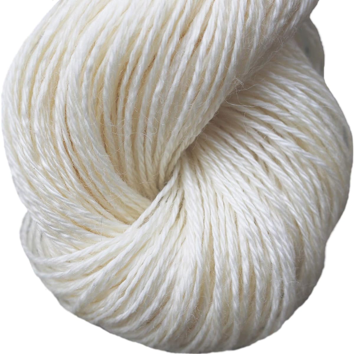 Living Dreams Yarn Slinky Malinky. USA Hand Skinned Superwash Merino Tencel Sock Yarn. Natural Undyed. Pack of 4 Skeins: Cream