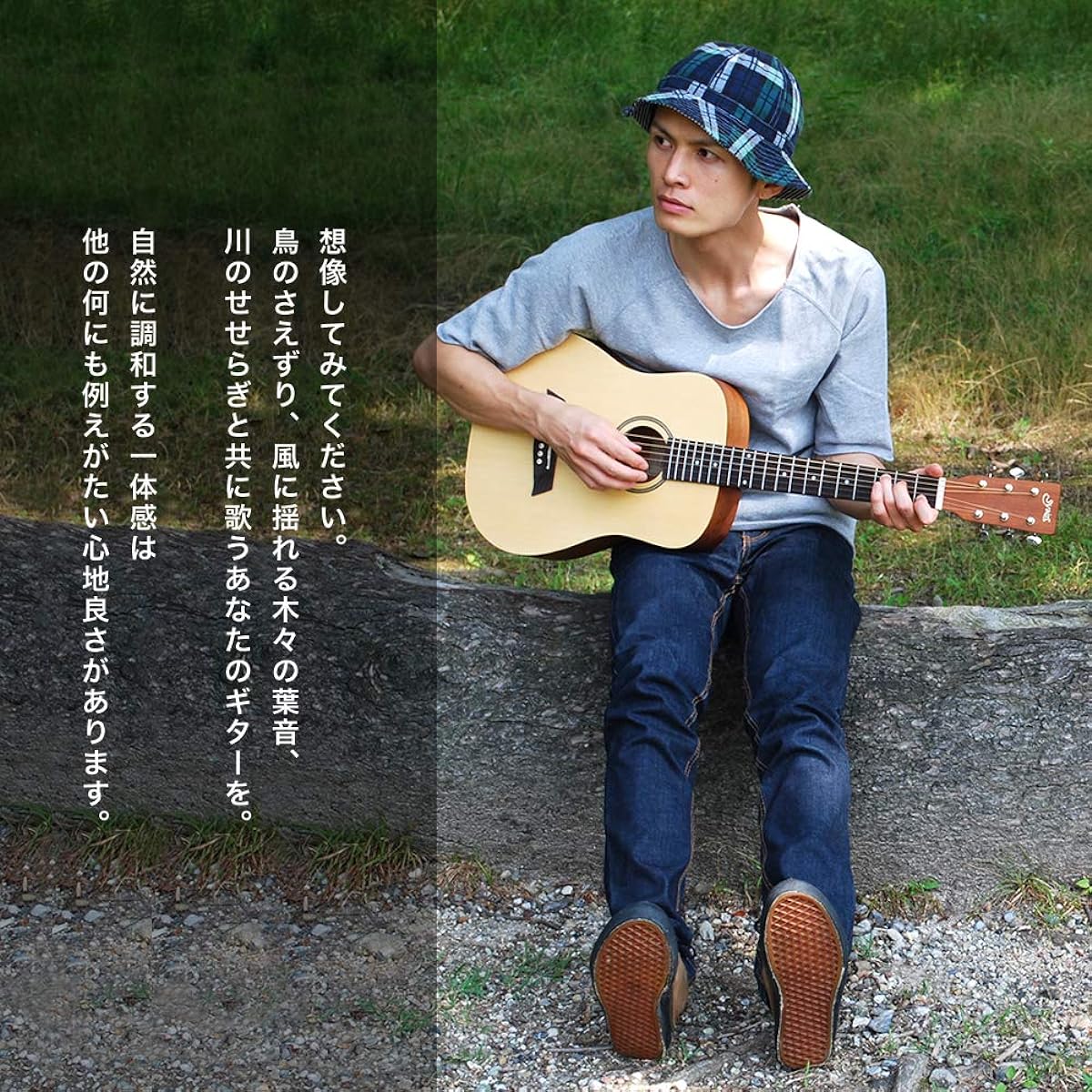 S.Yairi Acoustic Guitar Compact Acoustic Guitar YM-02/NTL Sakura Musical Instruments Original Limited Set