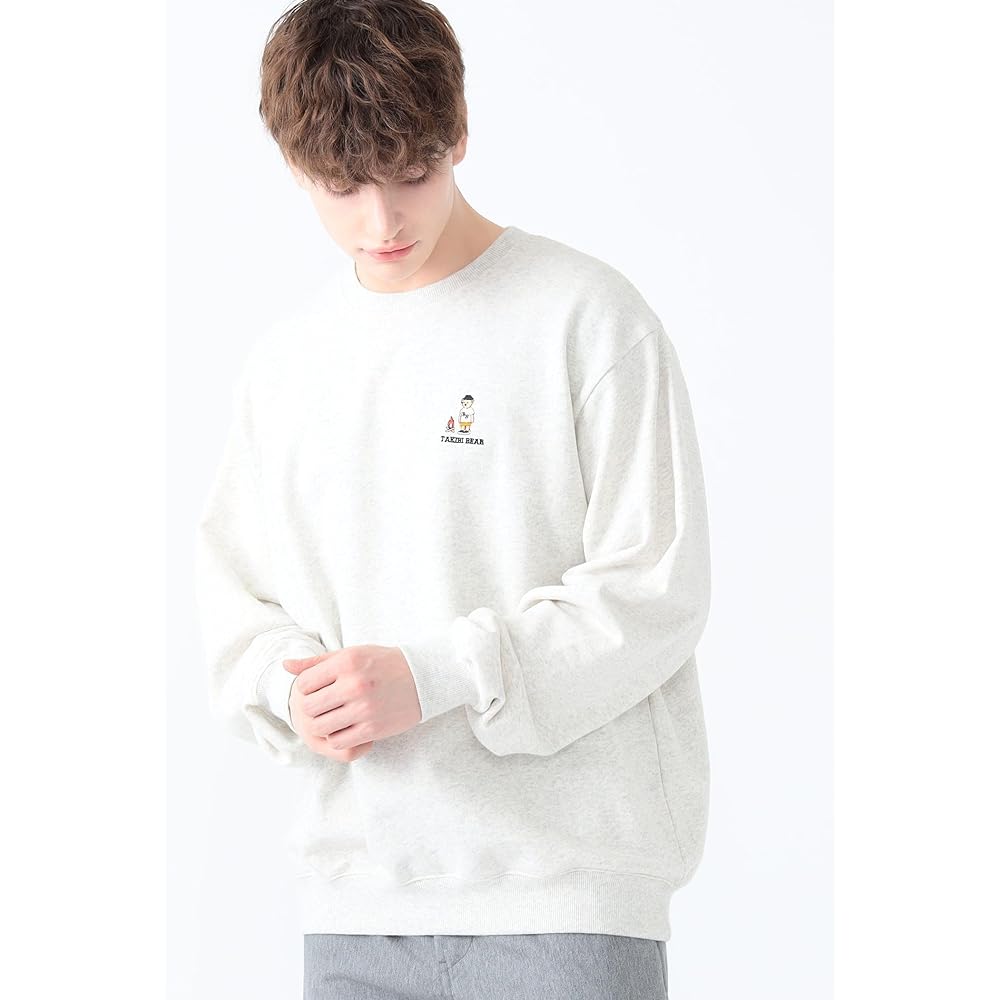 [Beams Heart] Sweat Takibi Bear Big Sweat Men's