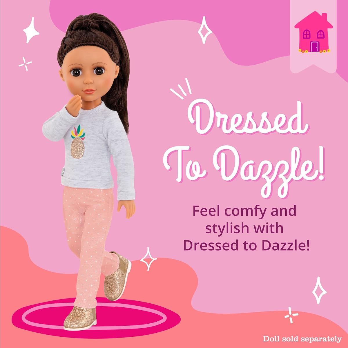 (Dressed to Dazzle ) - Battat Glitter Girls Dressed to Dazzle Darling Top and Pant Regular Outfit 36cm Doll Clothes and Accessories for Girls Age 3 and up - Children's Toys