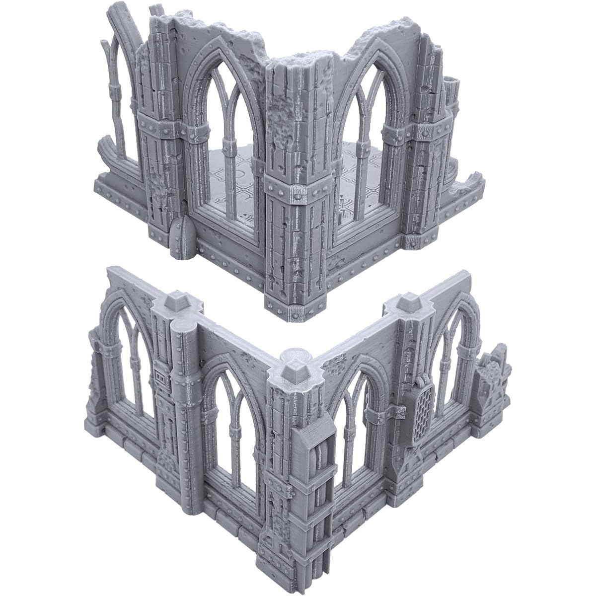 Gothic Sci-Fi Ruins (Set B) by Terrain4Print, 3D printed tabletop RPG landscape and wargame terrain for 28mm miniatures