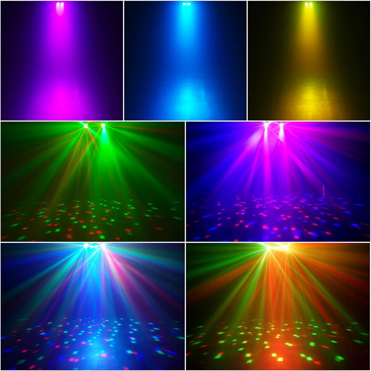 DJ Light with Stand Disco Ball Party Light DJ Light Set with Remote Control Rotating Ball Strobe Colorful LED Par Light for Bar Gig Move Band Dance Wedding Halloween Christmas Gift
