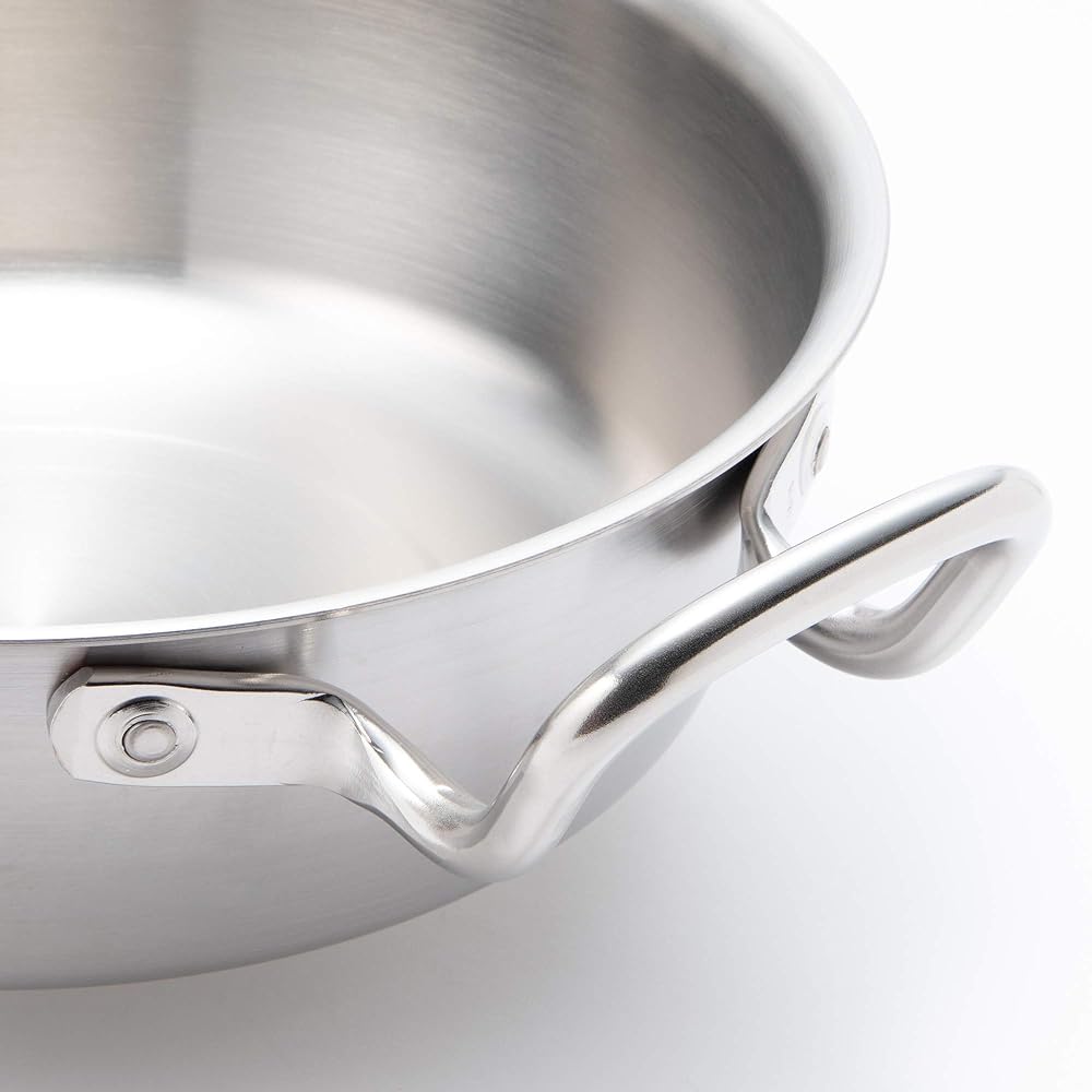 Endo Shoji Commercial Torino Tempura Pot 24cm Induction Cooker Compatible Pot Aluminum Clad 3 Layer Steel Made in Japan ATV3801