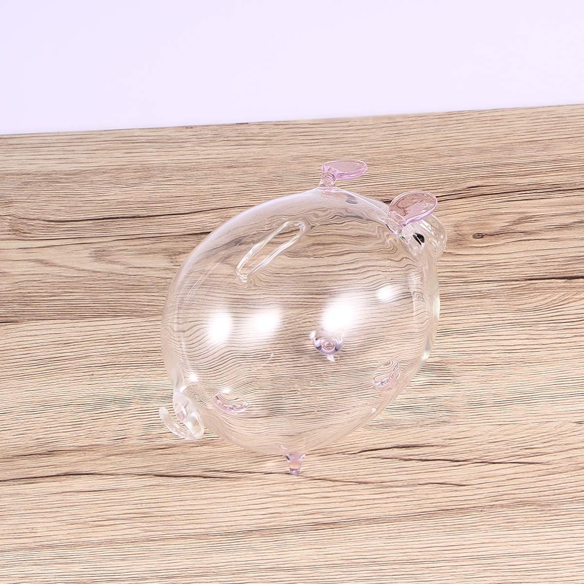 Veemoon Glass Piggy Bank Animal Money Box Animal Coin Bank Savings Jar Clear Glass Coins 2pcs
