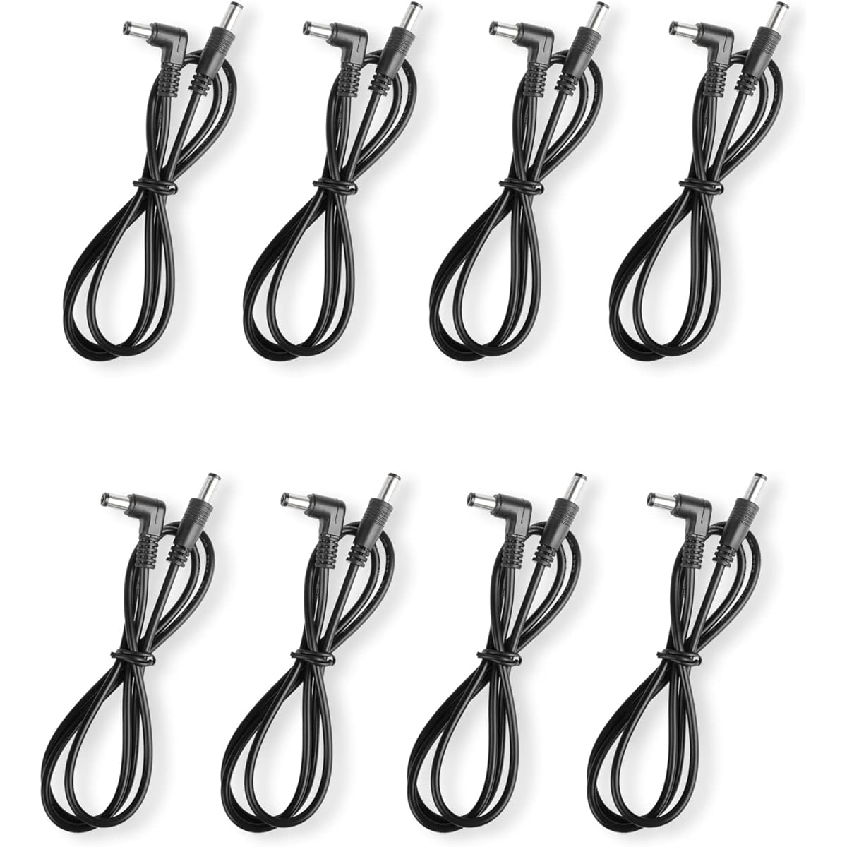 Mr.Power Guitar Effect Pedal DC Cable 5.5 x 2.1mm Male to Male 24 AWG Connector Adapter Cable (32 Inch, 8 Pack)