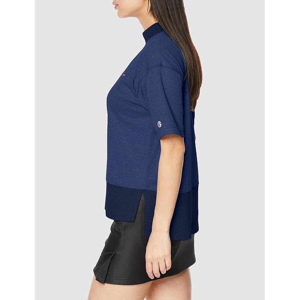 [Champion] Sweatshirt, Short Sleeve, Quick Dry, UV Protection, Heat Shield, Script Logo, Mock Neck Shirt, Women's Golf, CW-XG308
