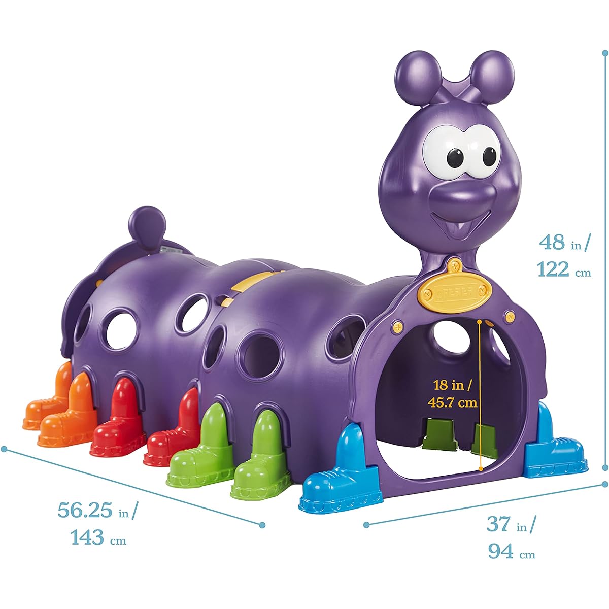 ECR4Kids Happy Caterpillar Climbing Structure Caterpillar Gym