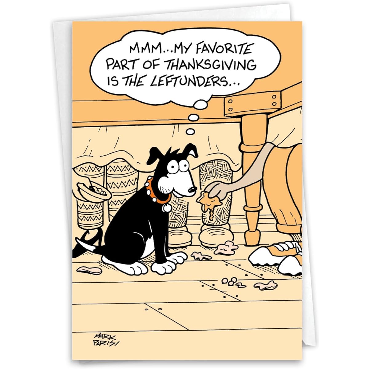 NobleWorks Humorous Thanksgiving Greeting Cards with 5" x 7" Envelopes (1 Card) Leftunders C10157TGG
