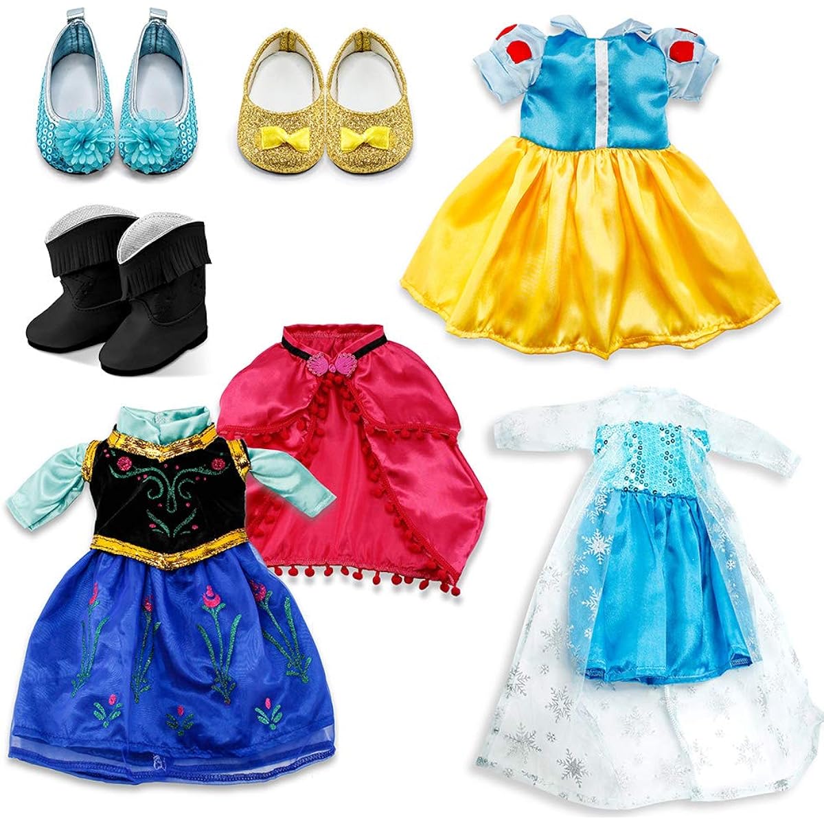 OCT17 American Girl 18" Princess Dress 18" Doll Clothes Accessories Costume Outfit 3 Sets
