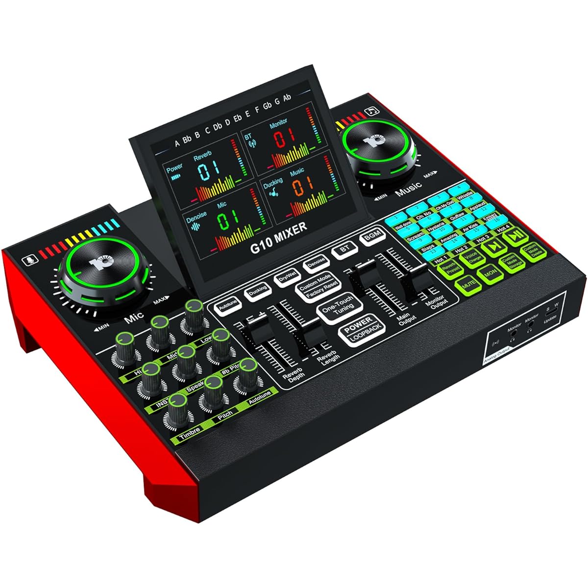 tenlamp live sound card for podcast live streaming sing with phantom power