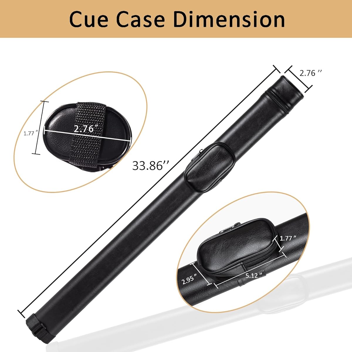 Sinsilvie Billiard Cue Case Pool Cue Stick Carry Case