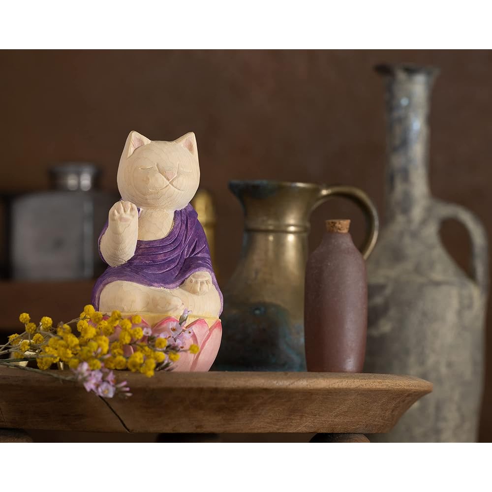 Cat Buddha Amitabha Tathagata (Guardian Principal Image of the Year of the Dog and Pig) Buddha Shop Sakai Prototype Supervision_Twelve Zodiac Guardian Principal Image Beckoning Cat Maneki Cat Ornament (NB8 Amida