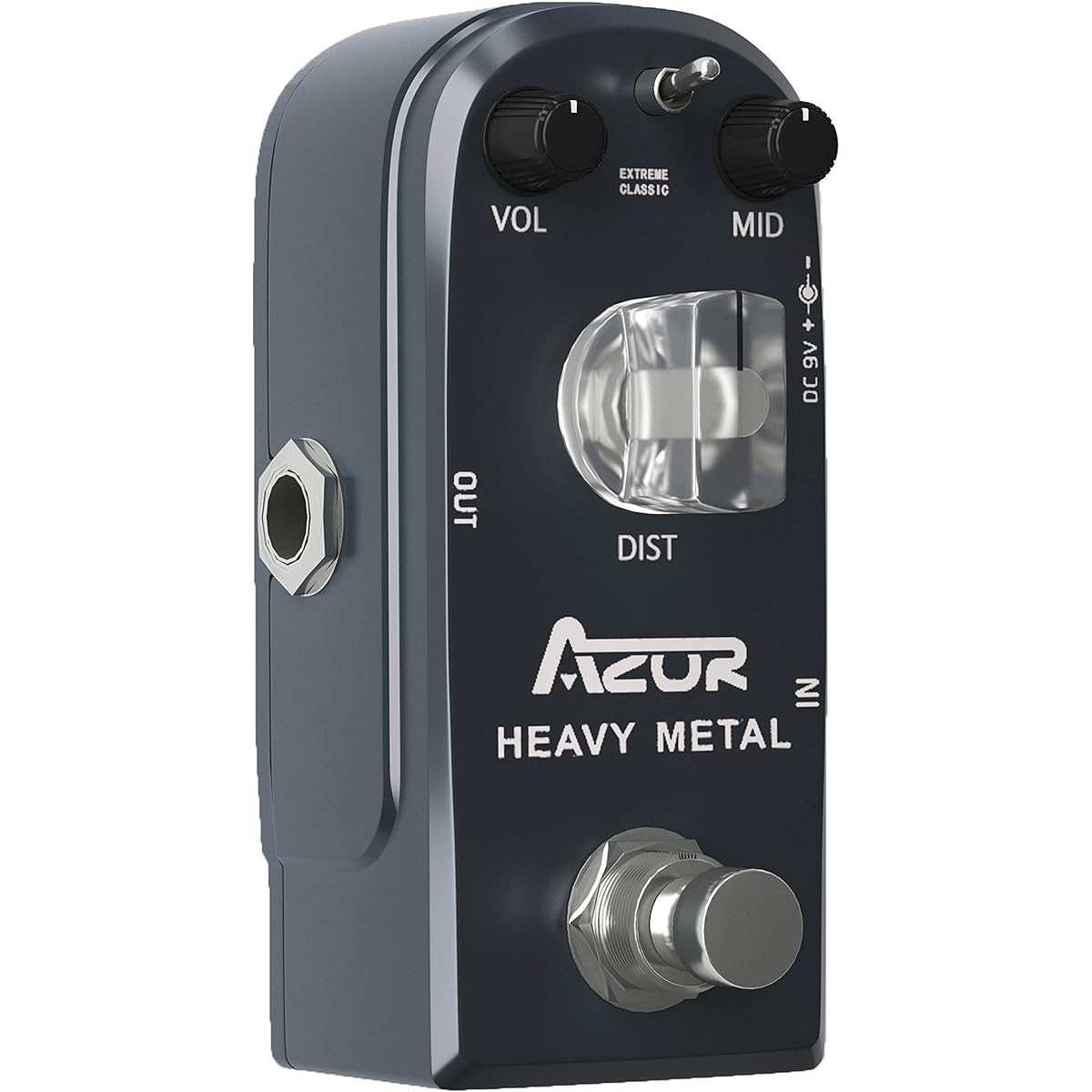 AZOR Heavy Metal Distortion Guitar Pedal Effect 3 Modes Control True Bypass Aluminum Alloy AP-321