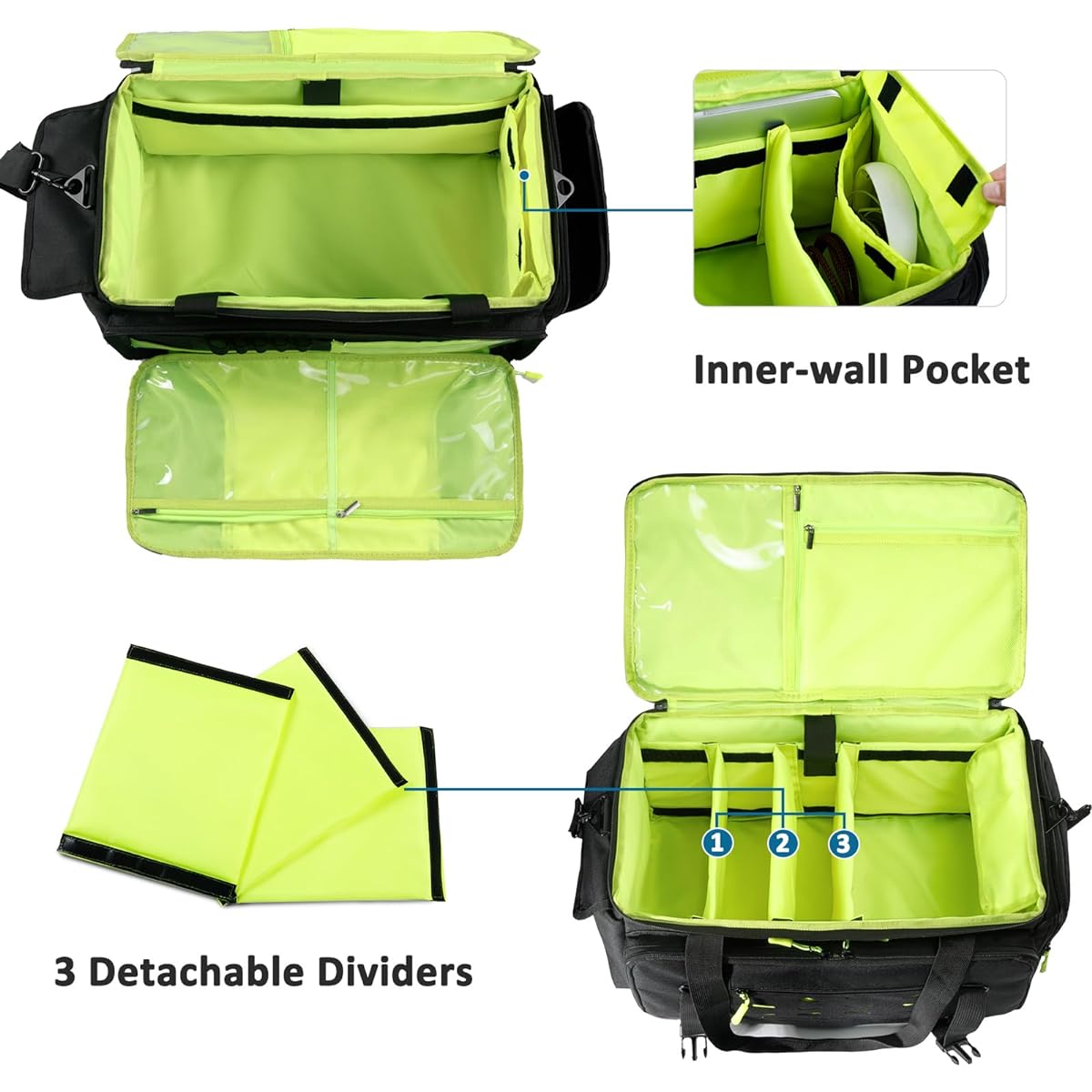 MYBAGZING Original Gig Bag Heavy Duty DJ Cable Bag DJ Equipment Bag Cabel Organizer Bag for Musicians Gear Storage Organizer Bag for DJ Accessories