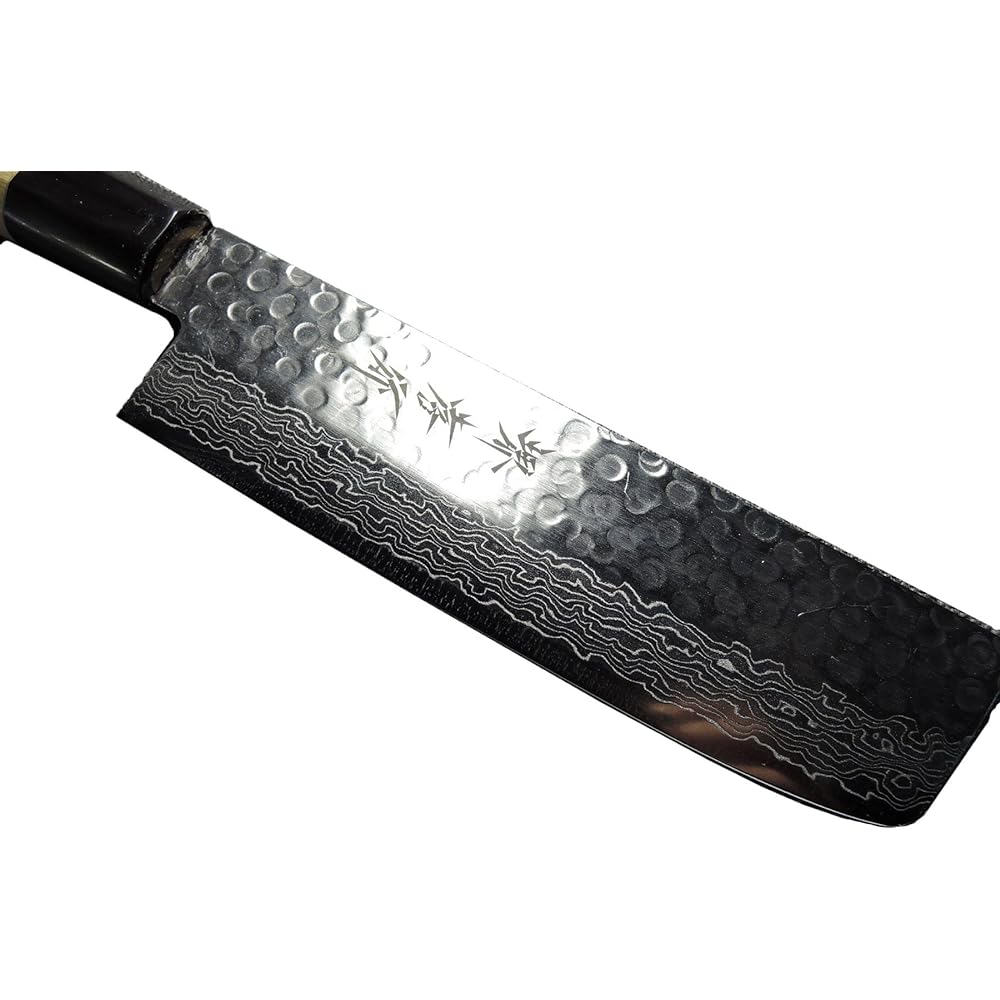 Takayuki Sakai Hammered Damascus Stainless Steel Intersection 45 Layers Nakiri 160mm 07253