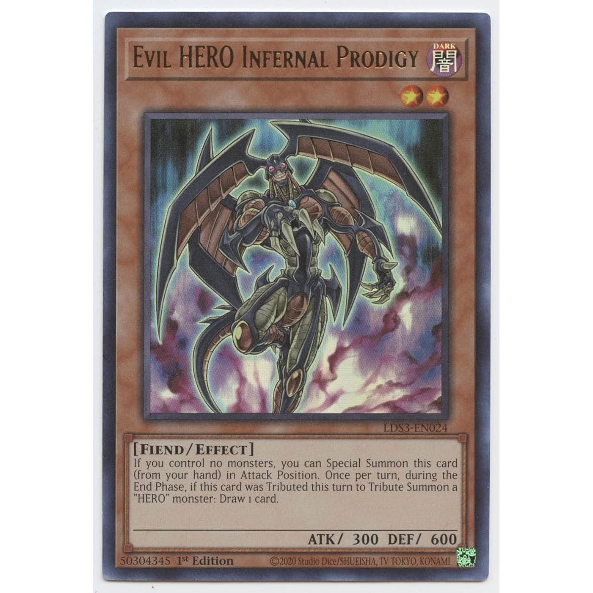 Evil Hero Infernal Prodigy - LDS3-EN024 - Ultra Rare - First Edition