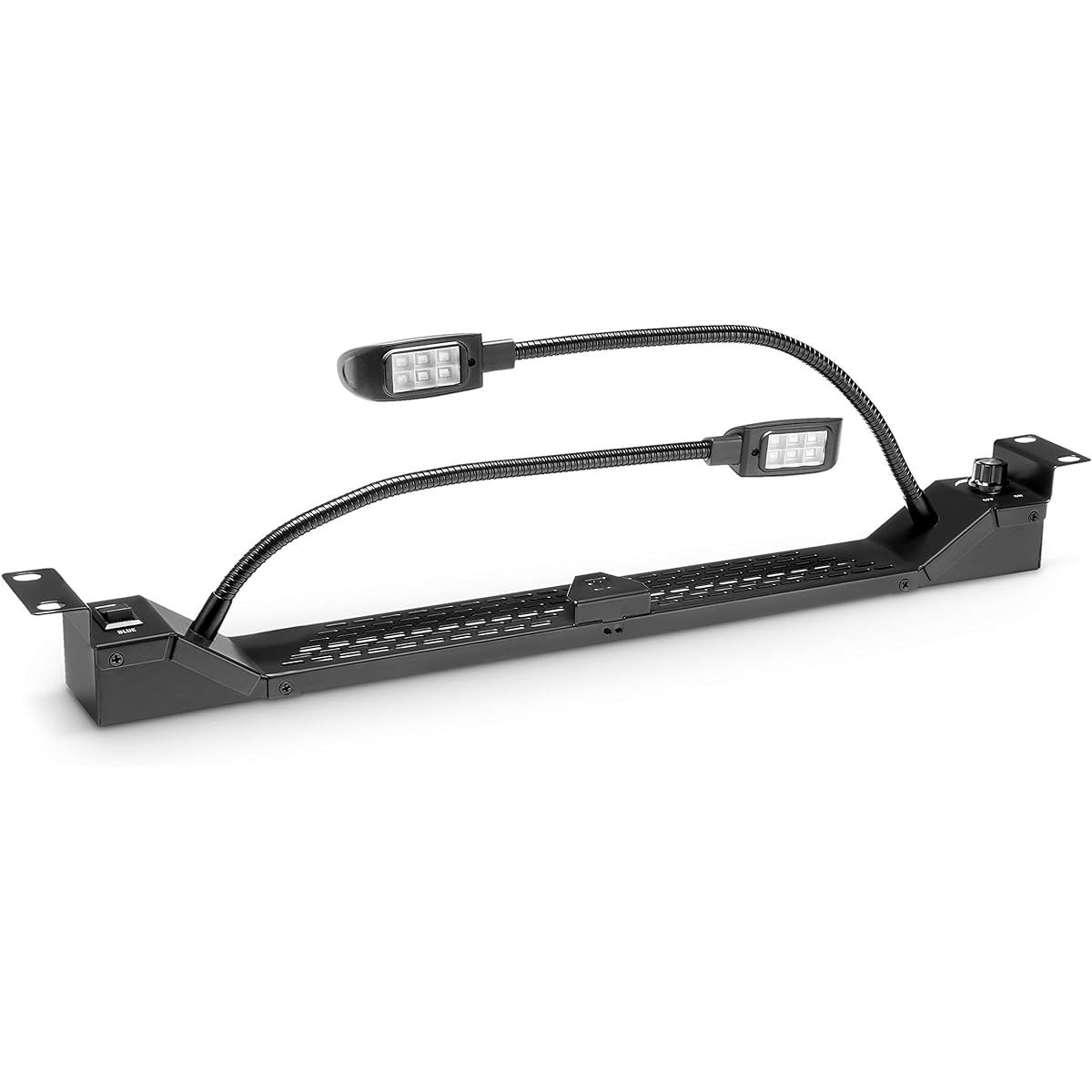 AdamHall 19-inch COB LED rack light, 1U, dual gooseneck, blue/white switchable, Japanese model, 87463X 1 [Genuine Japanese product]