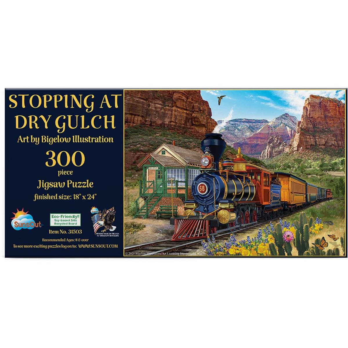 SUNSOUT INC Jigsaw Puzzle Stopping at Dry Gulch 300 Piece