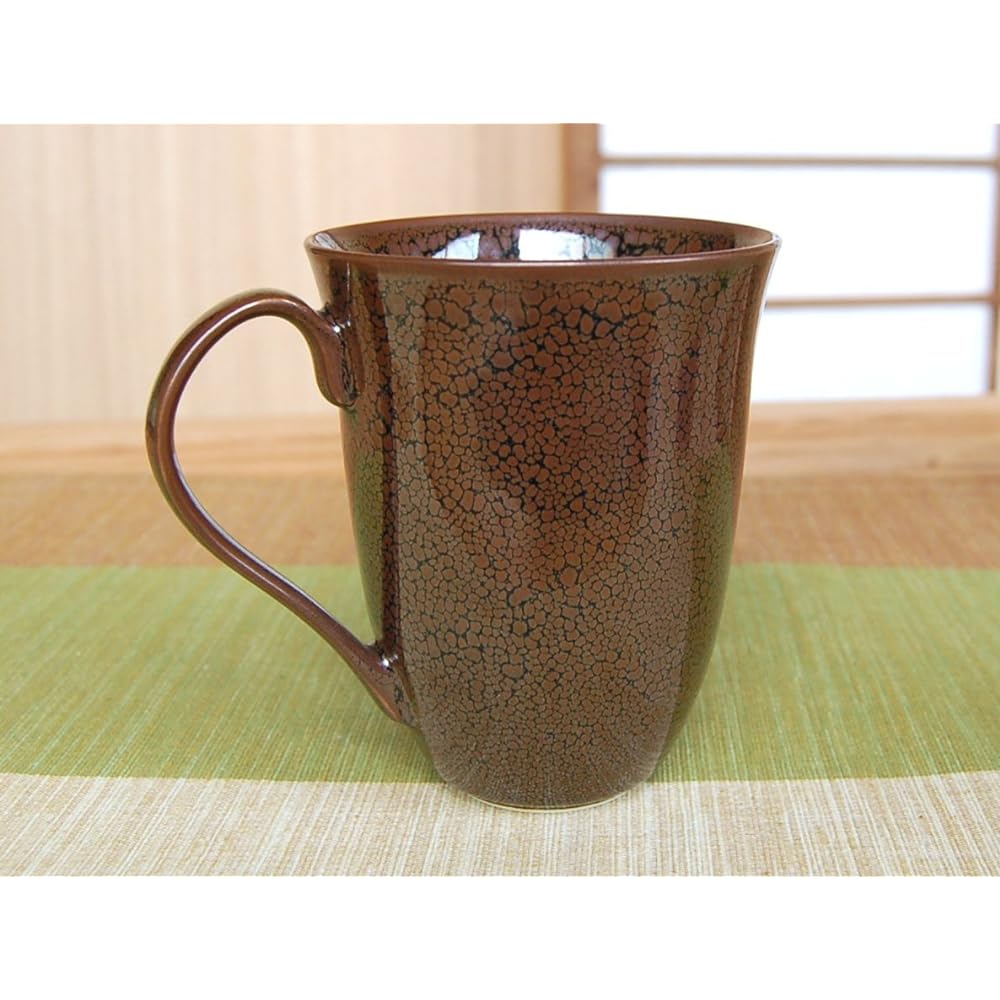 Arita Ware Baba Maemon Kiln Mug with wooden box (Yureki Tenmoku)