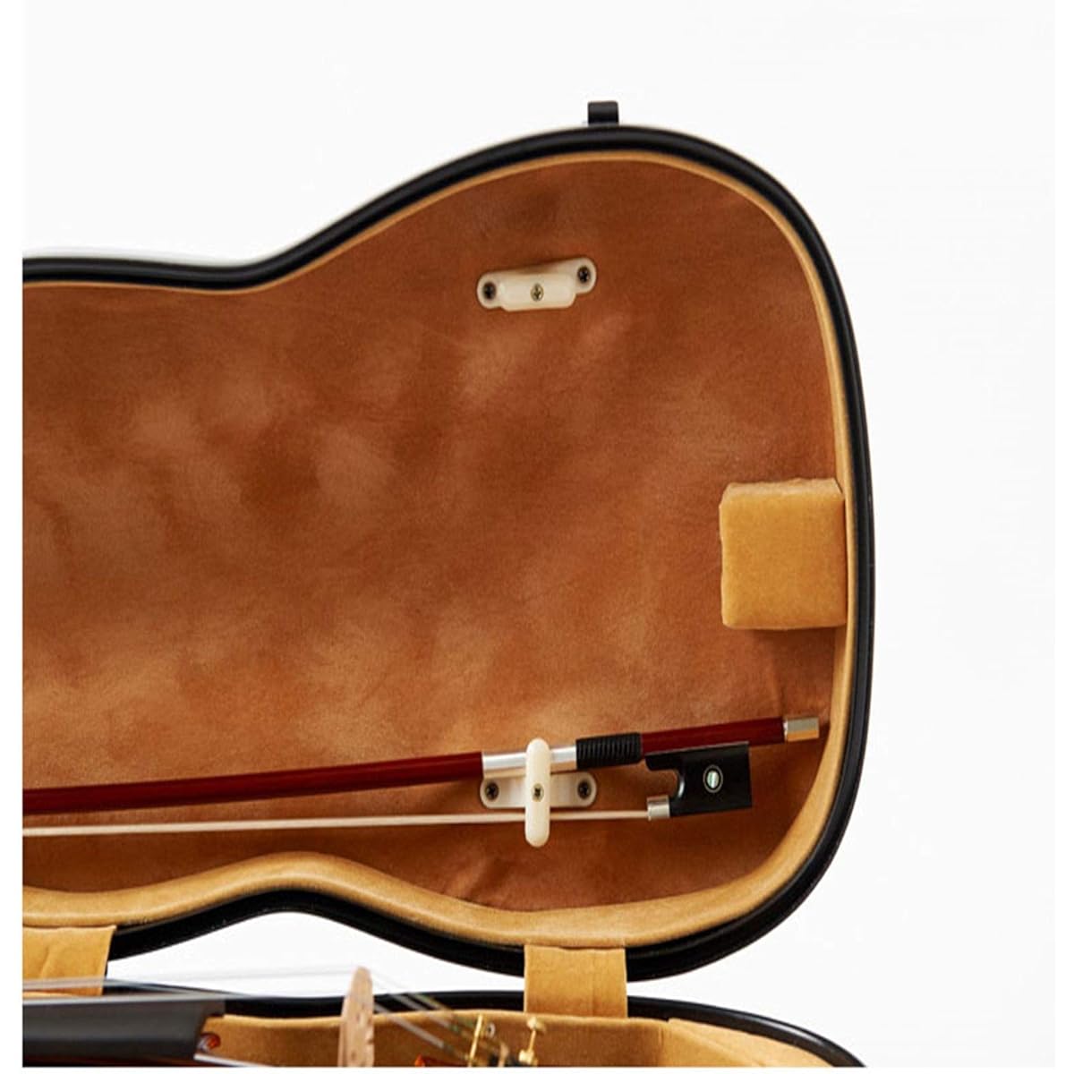 Violin Case Violin Piano Case Hard Shell Appearance Carbon Fiber Glass Fiber Musical Instrument Accessories Sturdy Lightweight Pressure Resistant (Color: White, Size: 3/4)