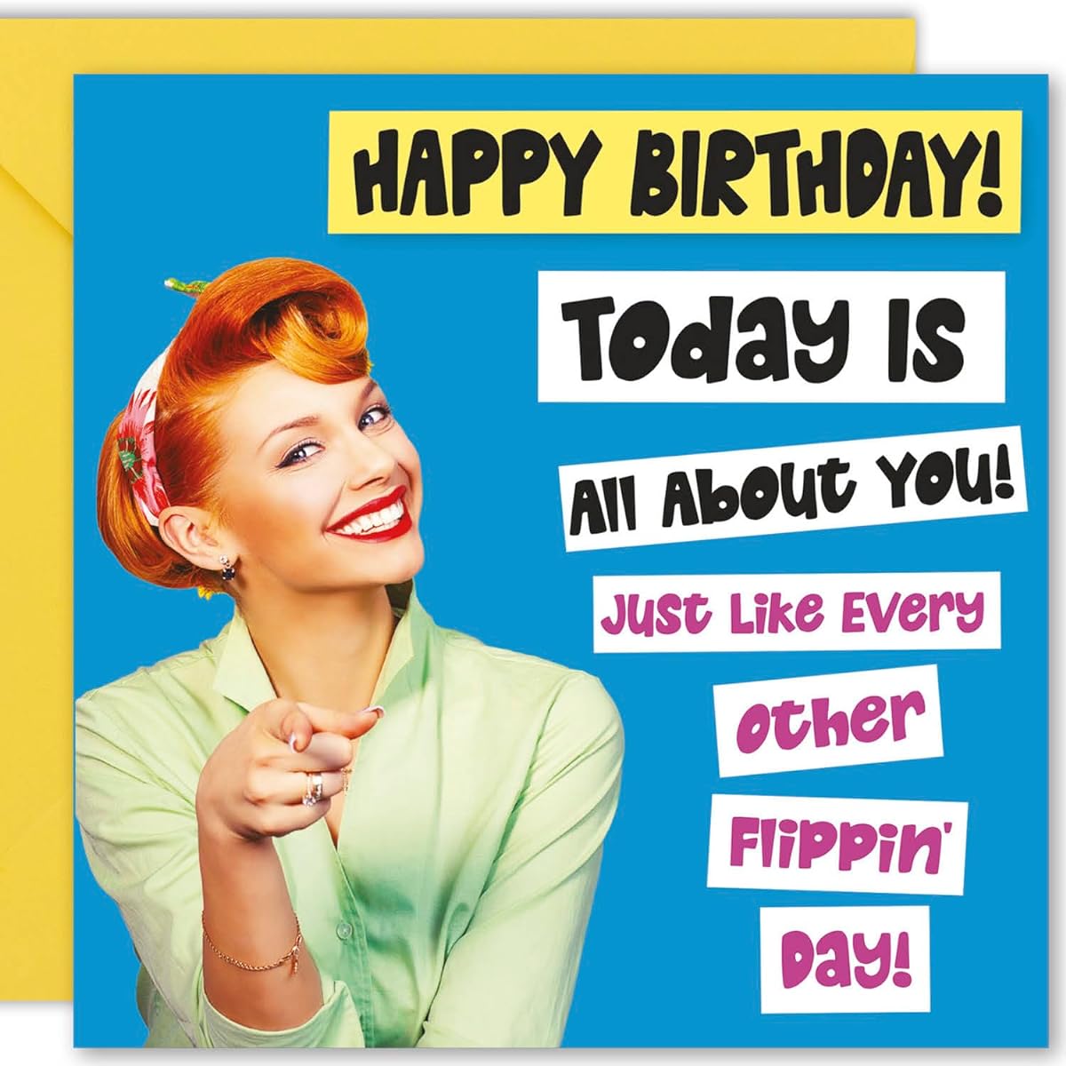 Cult Kitty - All About You Female - Rude Happy Birthday Cards for Him - Funny Birthday Cards for Her - Insulting Birthday Cards for Men - Funny Birthday Cards for Women - Birthday Cards Adults - Joke Cards