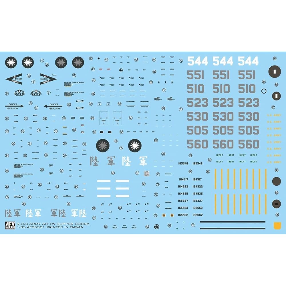 AFV Club 1/35 Taiwan Army AH-1W Super Cobra Attack Helicopter NTS Upgrade Plastic Model FV35S21