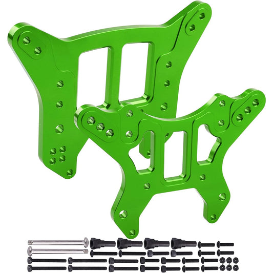 Aluminum Shock Towers Front & Rear Arrma 1/8 Kraton/Notorious 6S BLX Replacement Parts AR330220 ARA320581 (Green)